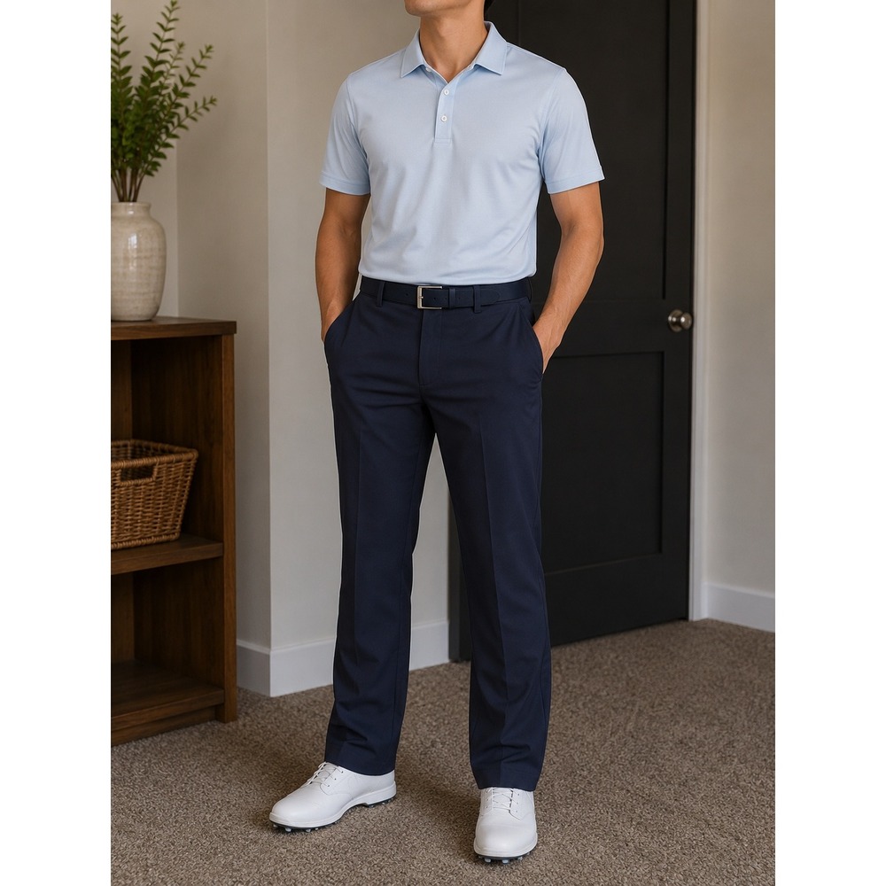 All in Motion Mens Golf Pants Navy Blue Straight Stretch 34x30 Active Chino